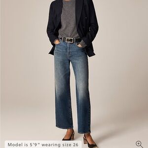 Jcrew Slim Wide Jean in Charlotte Wash (high rise semi-stretch)